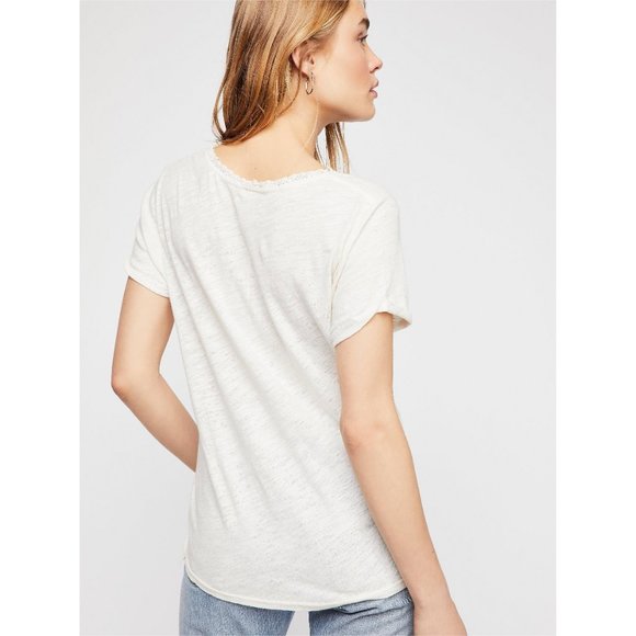 We The Free Saturday Tee, Ivory, Size S - Picture 2 of 5